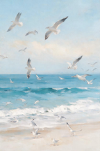 ARBYNART Impressionist Art | Gulls Rising from the Sand