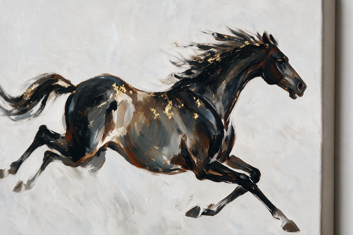 ARBYNART Americana Art | Dark Horse at Full Speed