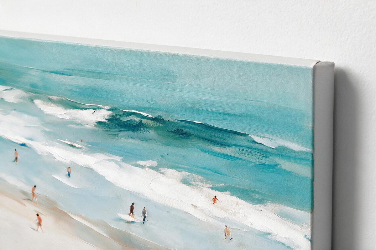 ARBYNART Impressionist Art | Bathers Scattered Along the Surf