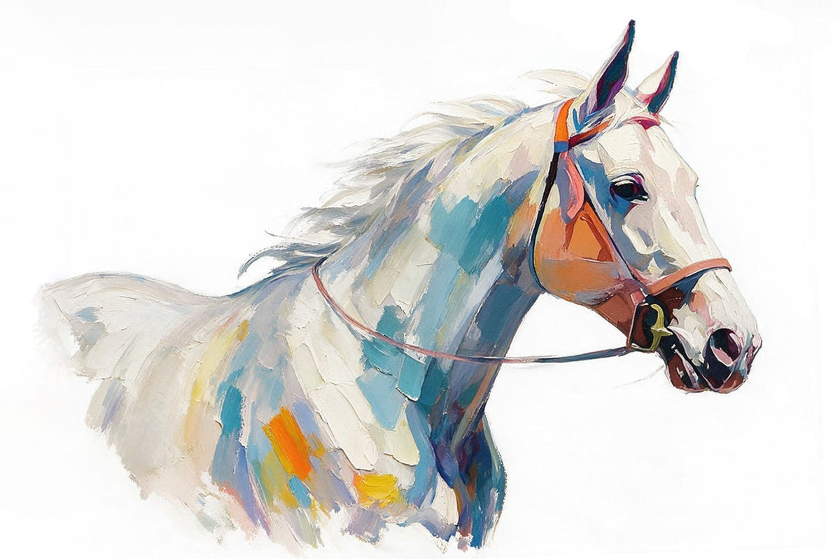 ARBYNART Americana Art | Colorful Horse in Bridle