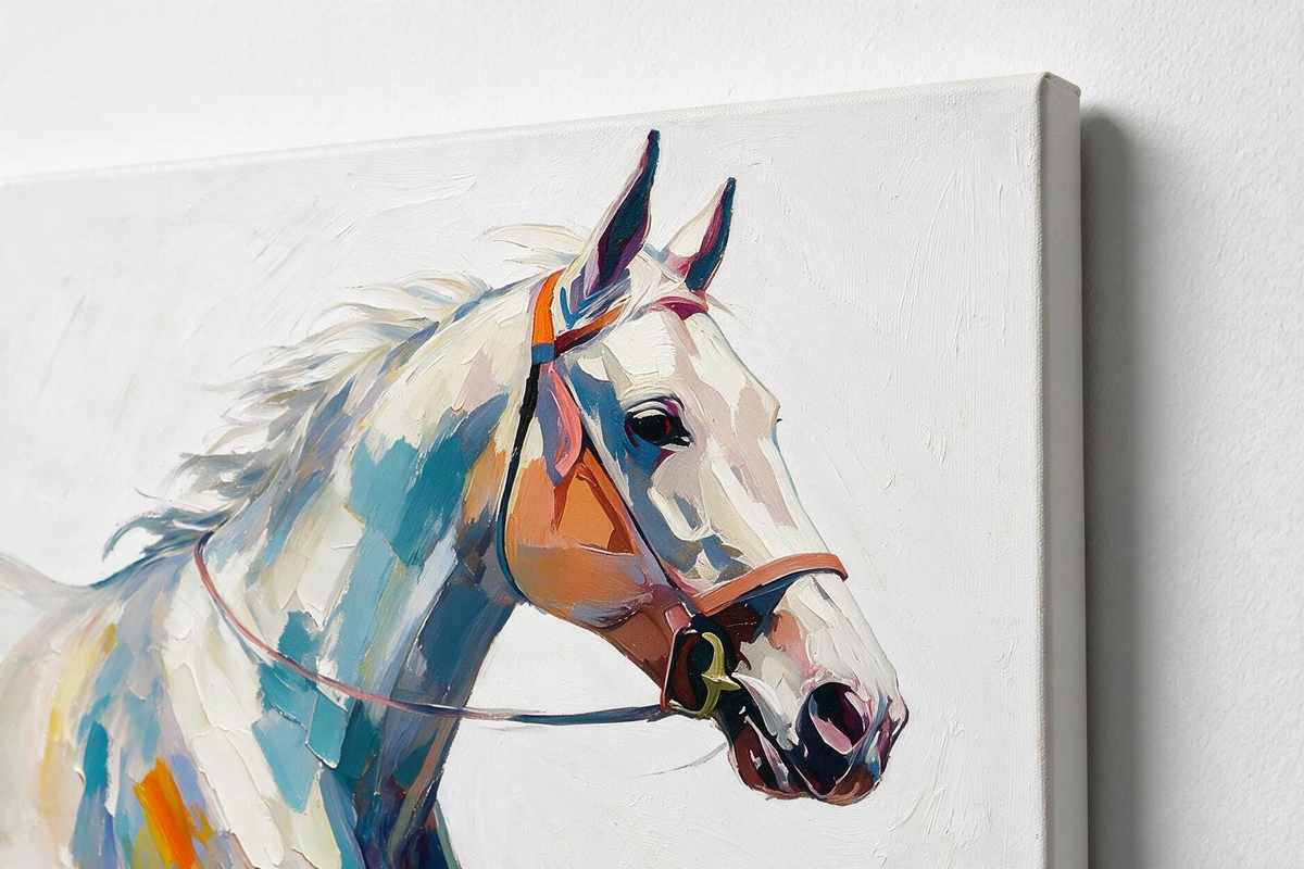 ARBYNART Americana Art | Colorful Horse in Bridle