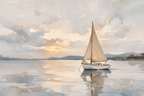 ARBYNART Impressionist Art | Golden Silence at Sea