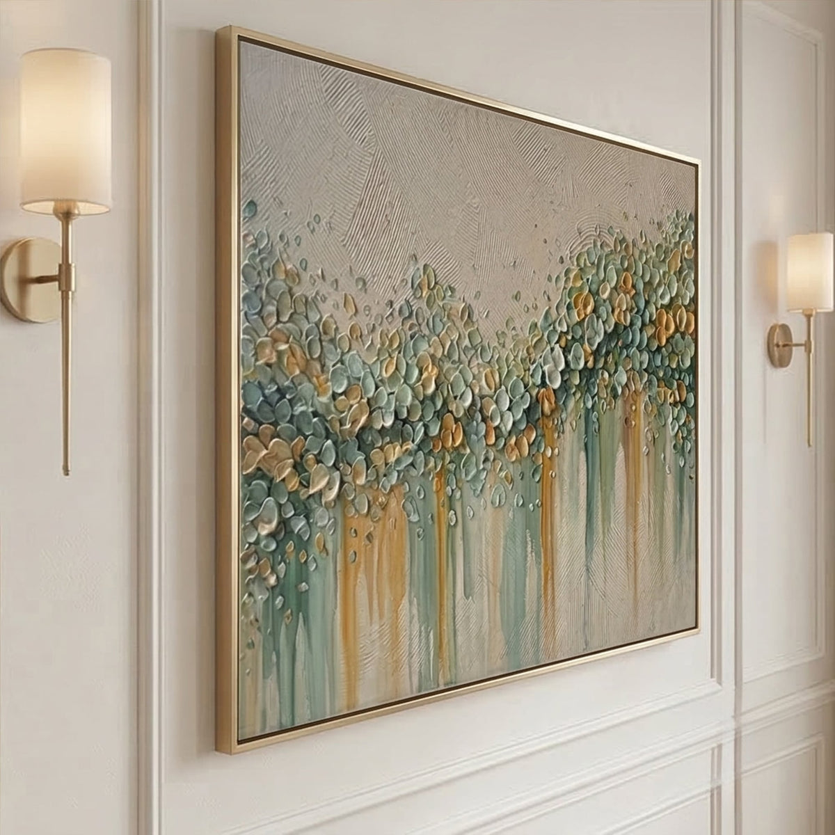 ARBYNART 3D Textured Art | Petal Cascade Glow - B