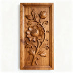 Bloom Relief — botanical wood wall sculpture