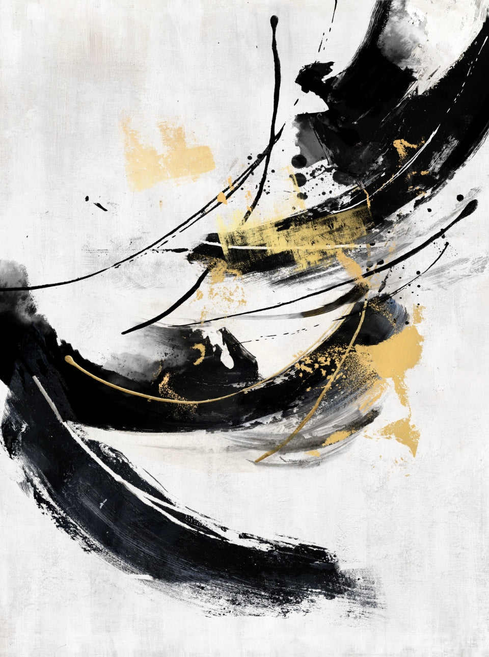 ARBYNART Abstract Art | Gilded Strokes in Motion