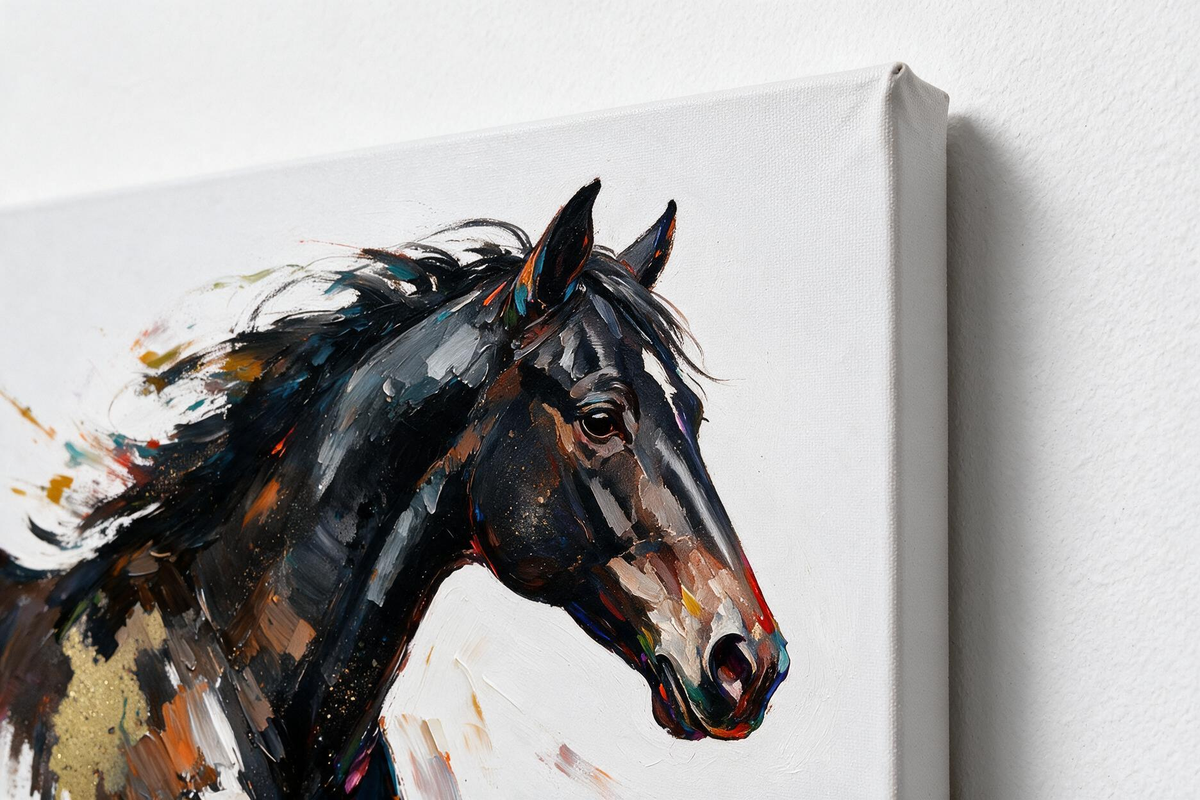 ARBYNART Americana Art | Windswept Midnight Horse