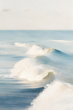 ARBYNART Impressionist Art | Soft Blue Swells Curling Inward