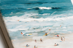 ARBYNART Impressionist Art | Tiny Surfers on a Vast Pale Beach