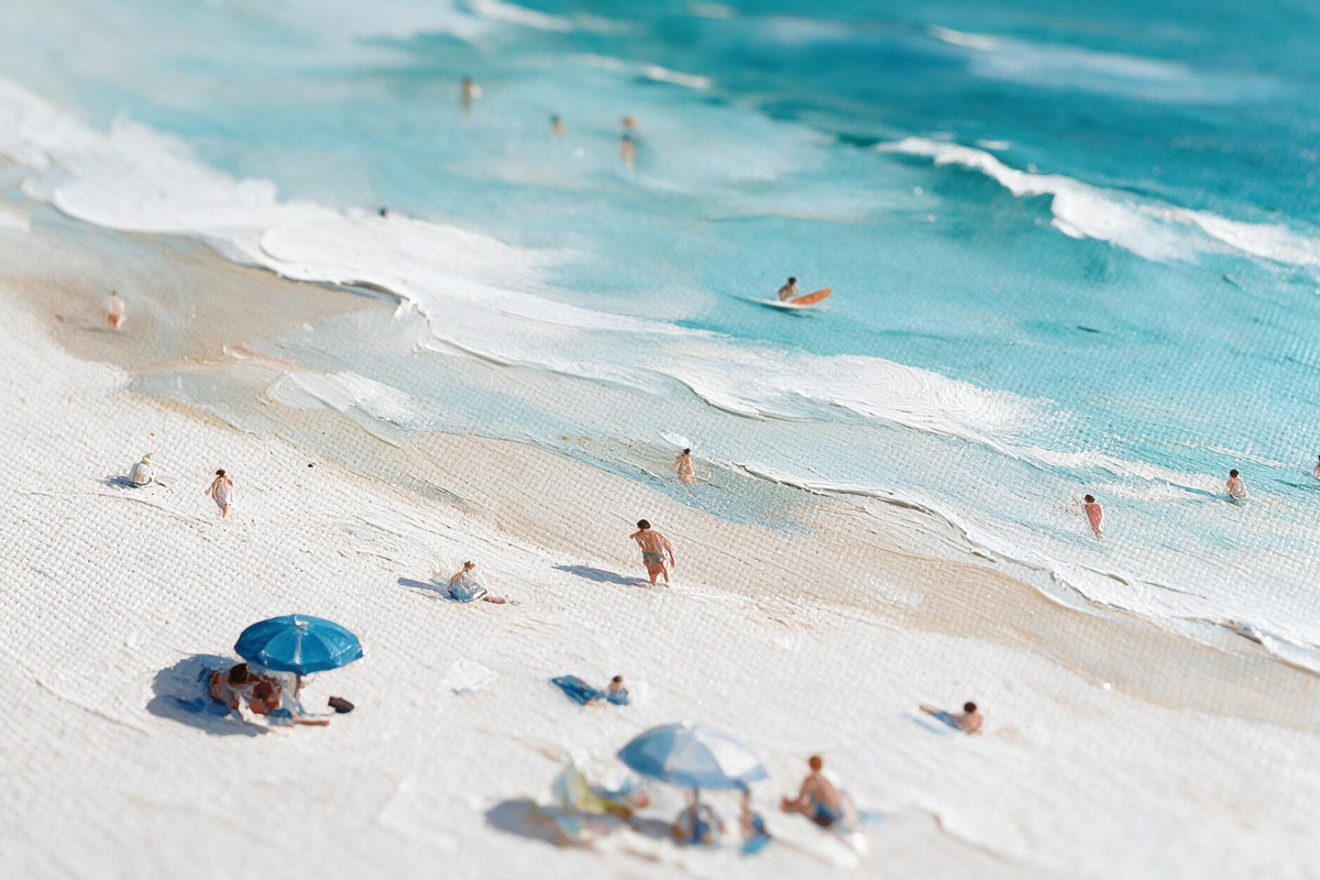 ARBYNART Impressionist Art | Mint Shallows beside a Bright Sand