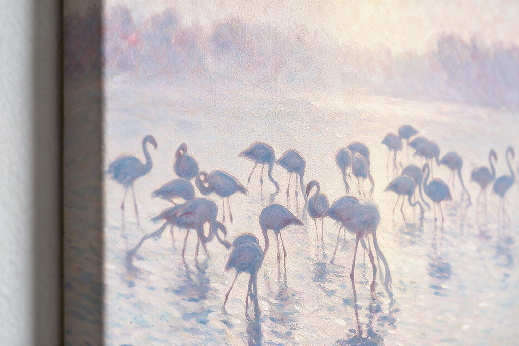 ARBYNART Abstract Art | Flamingos in the Morning Haze