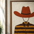 ARBYNART Vintage Americana Art | Striped Cowboy