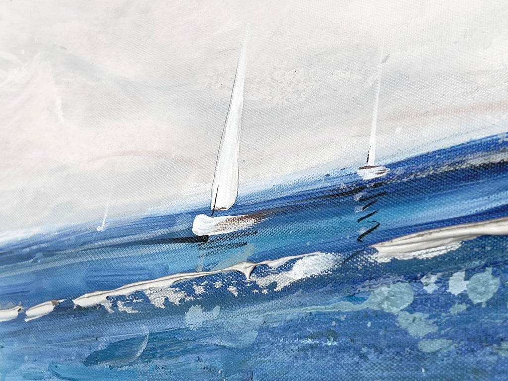 ARBYNART Impressionist Art | Harbor of White Sails