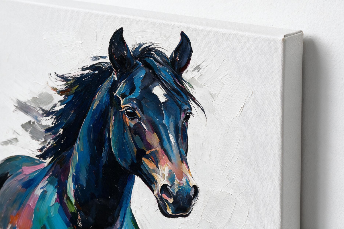 ARBYNART Americana Art | Blue Horse Facing Forward