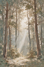 ARBYNART Impressionist Art | Light Breaking Through Trees