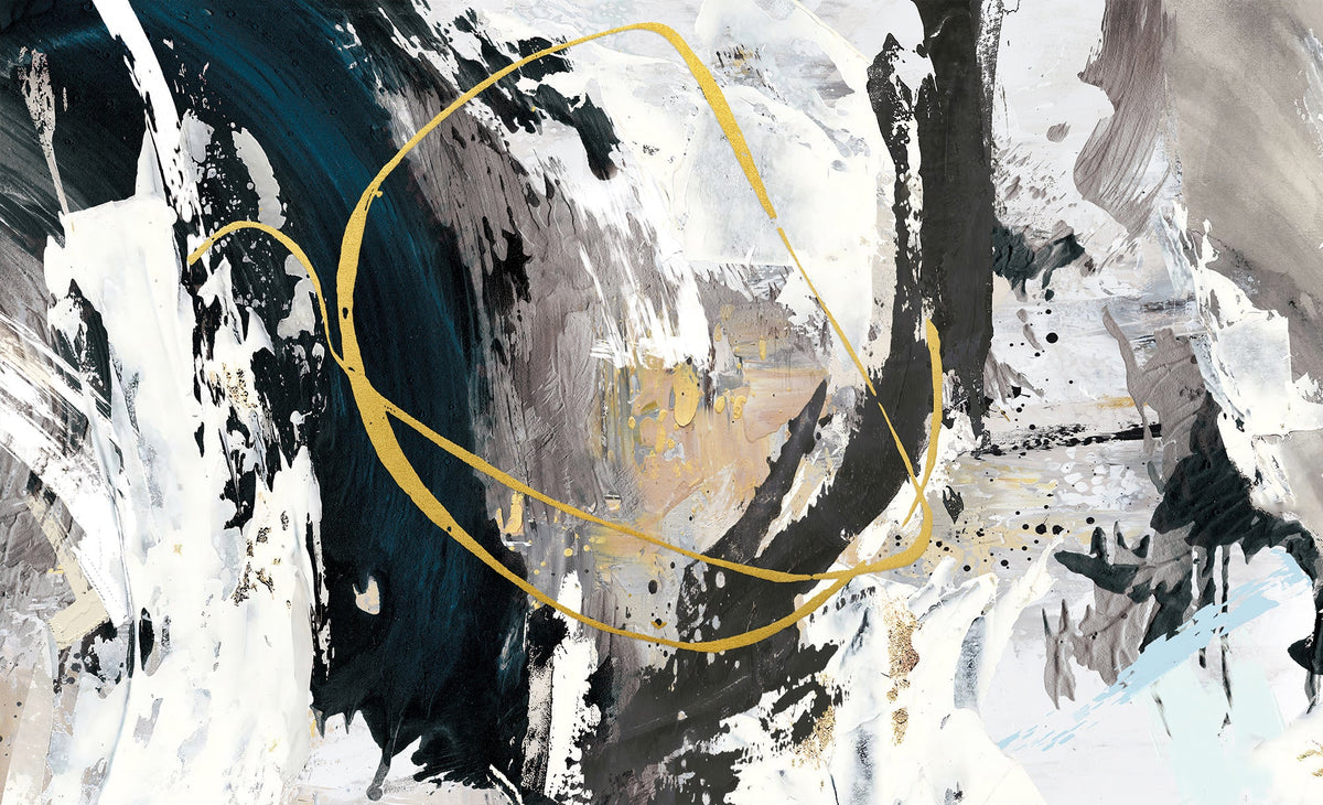 ARBYNART Abstract Art | Gilded Orbit of Midnight