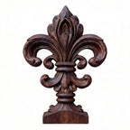 Iris Emblem — botanical wood sculpture