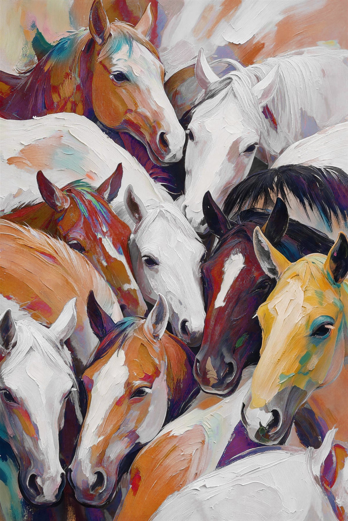 ARBYNART Americana Art | Colorful Herd Gathering