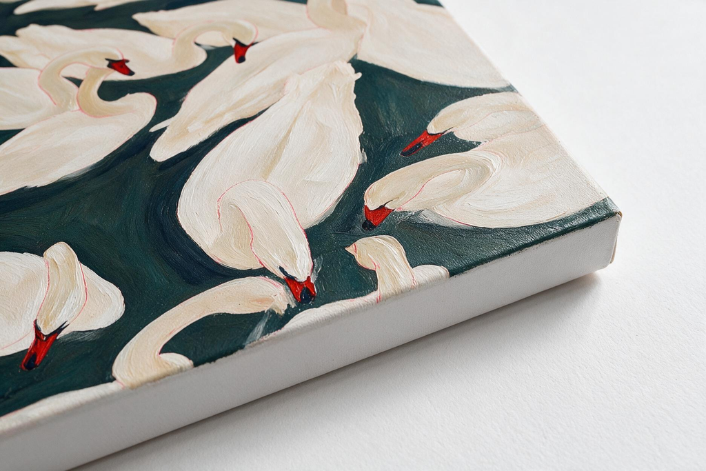 ARBYNART Abstract Art | Blush Whispers on Emerald Waters