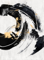 ARBYNART Abstract Art | Gilded Crescendo in Motion