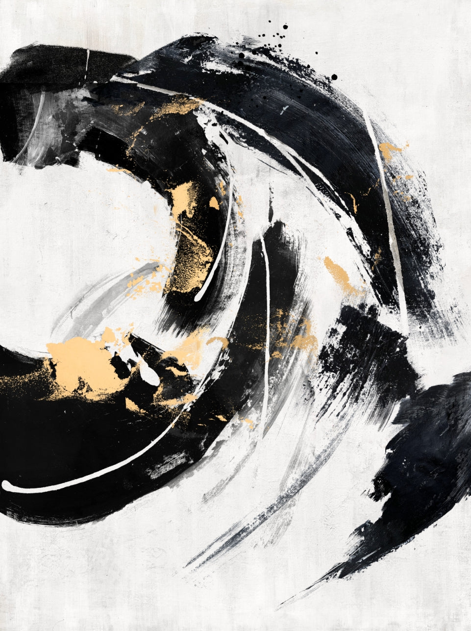 ARBYNART Abstract Art | Gilded Crescendo in Motion