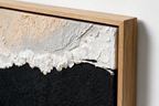 ARBYNART Abstract Art | Ivory Waves on Midnight Sands