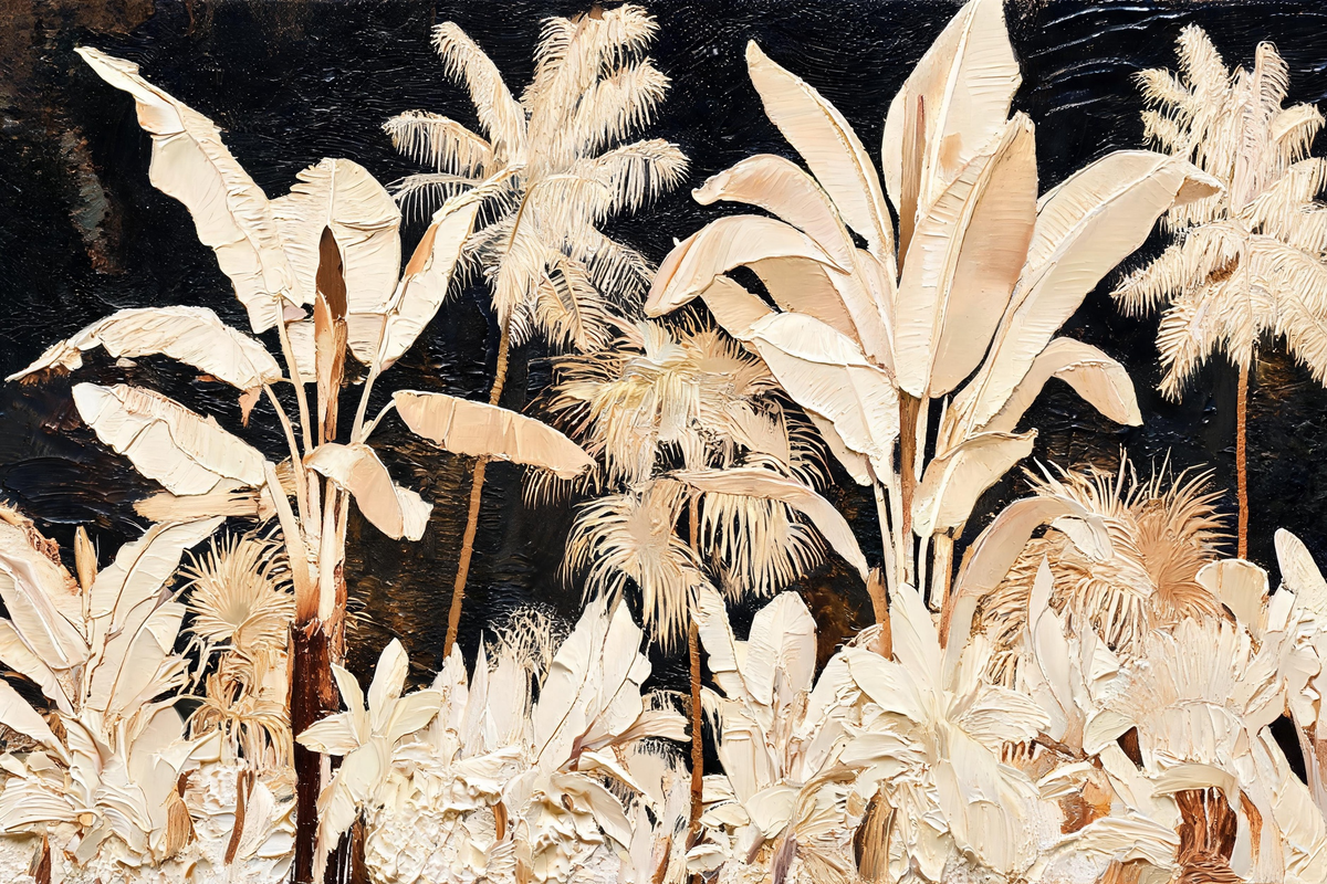 ARBYNART Abstract Art | Ivory Canopy of the Midnight Tropics