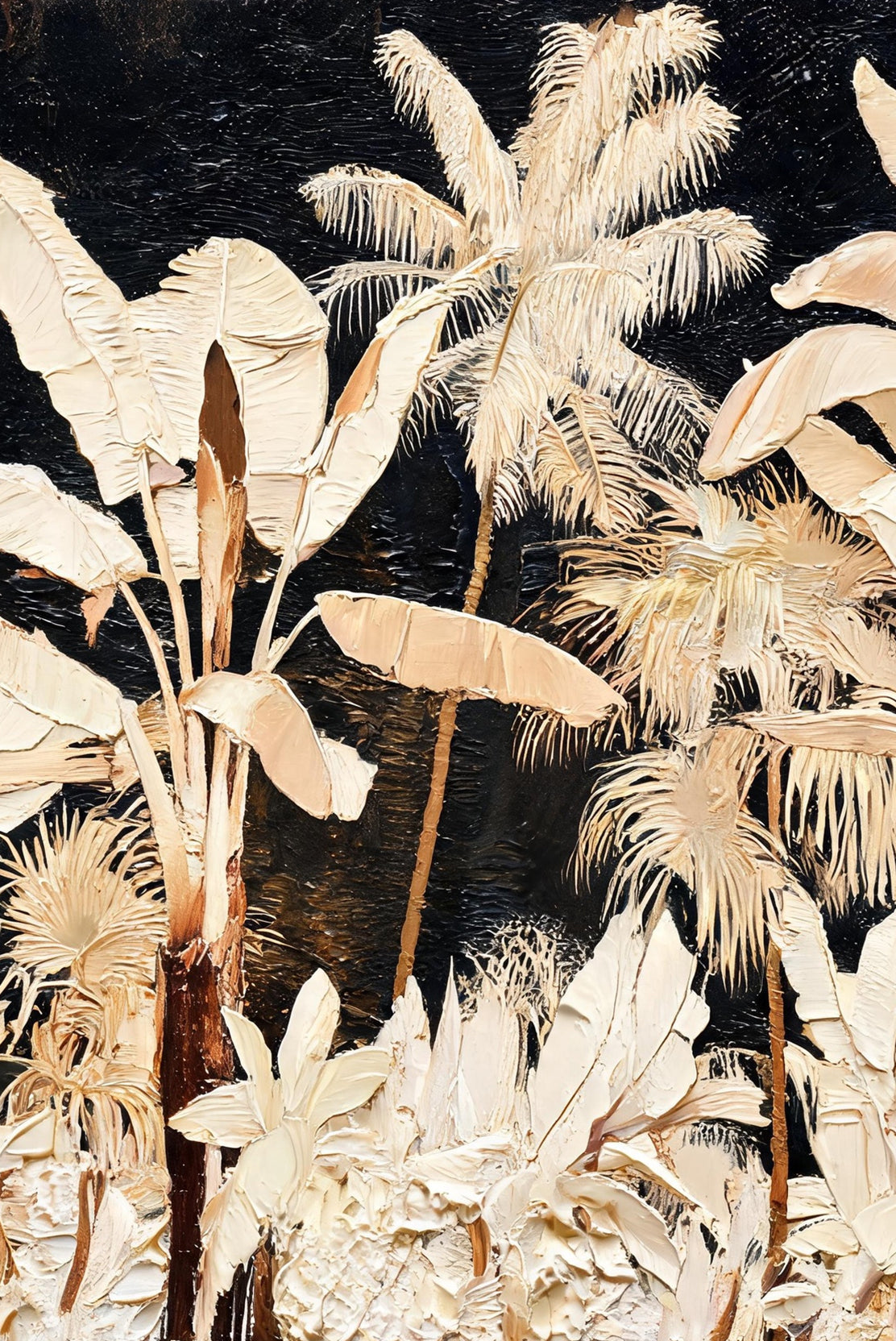 ARBYNART Abstract Art | Golden Reverie of the Ivory Palms