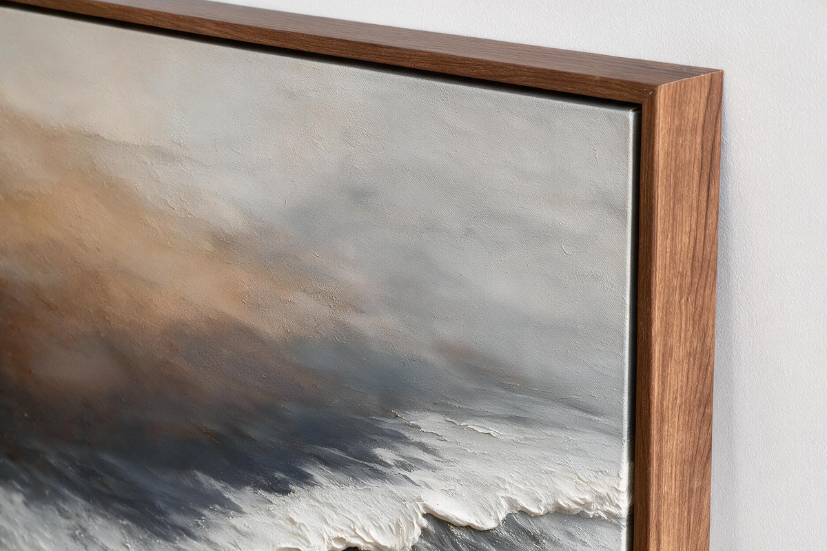 ARBYNART Abstract Art | Twilight Waves on Obsidian Sands