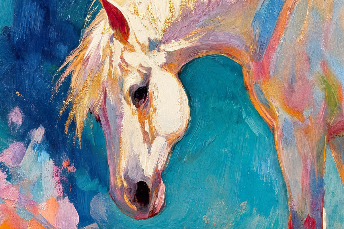 ARBYNART Americana Art | Golden-Maned Horse at Rest