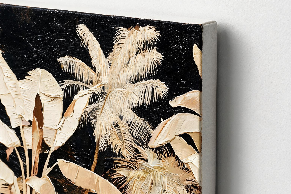 ARBYNART Abstract Art | Golden Reverie of the Ivory Palms