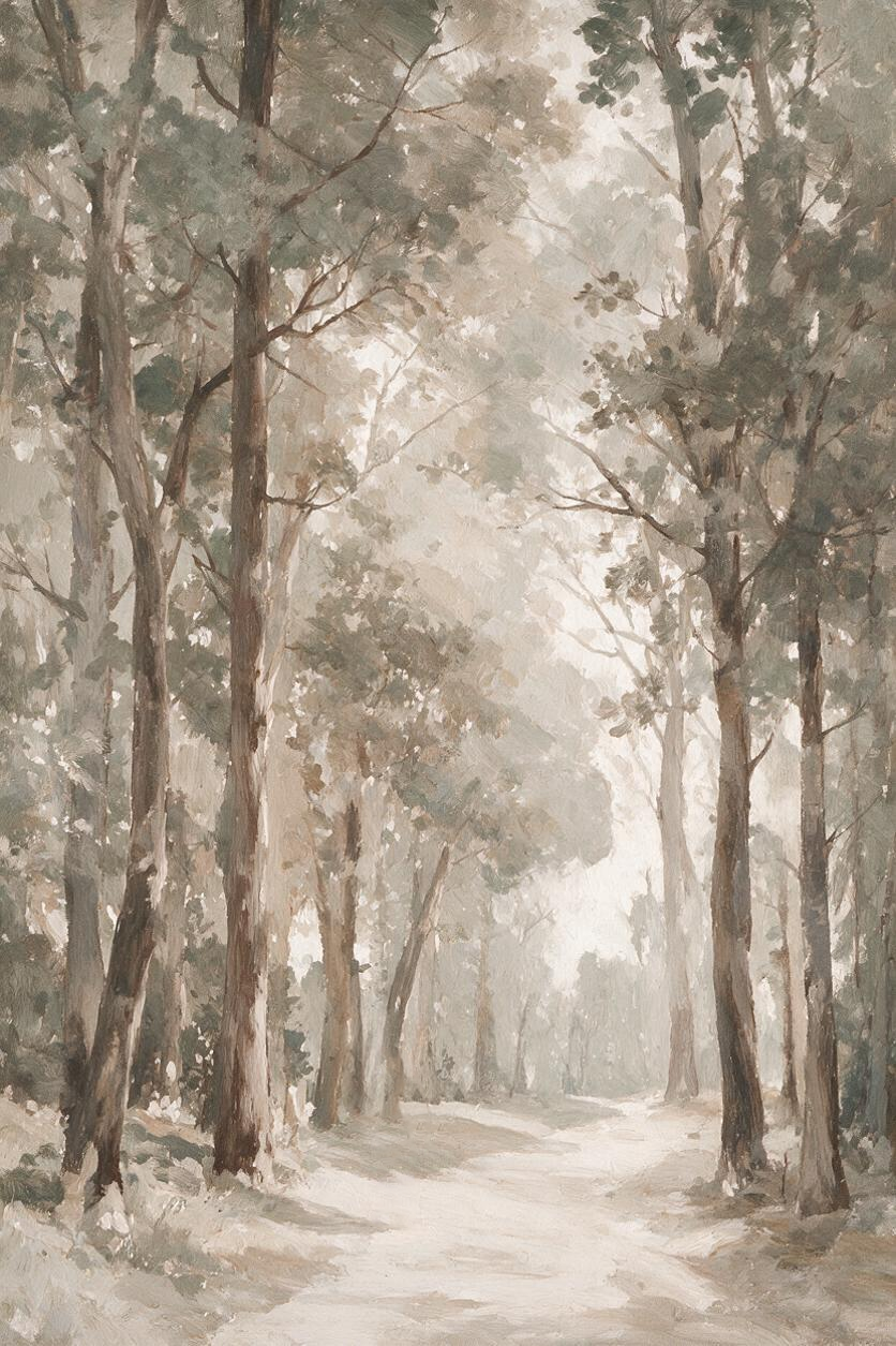 ARBYNART Impressionist Art | Pale Trail in the Fog