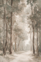 ARBYNART Impressionist Art | Pale Trail in the Fog