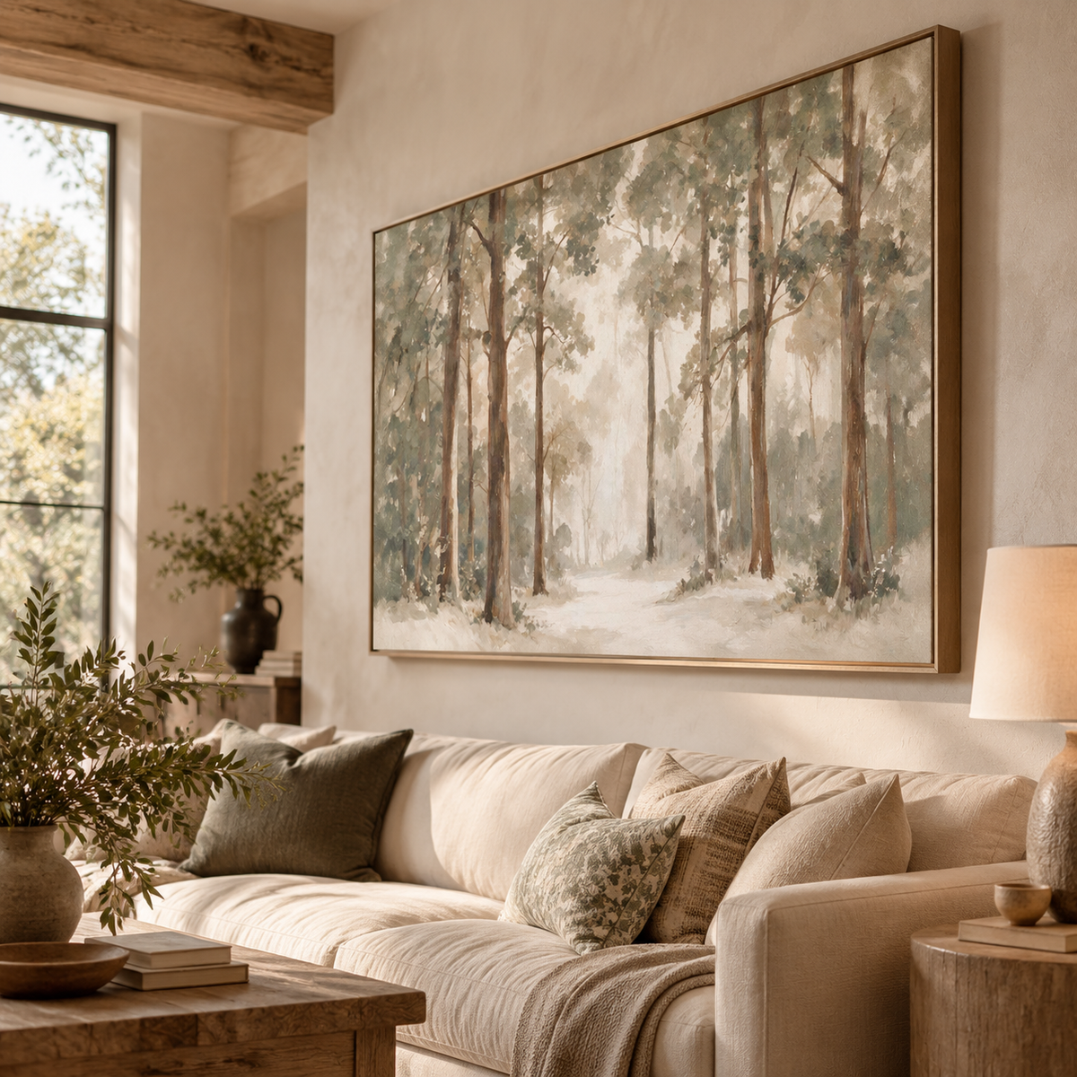 ARBYNART Impressionist Art | Warm Mist through the Trees