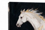 ARBYNART Americana Art | White Horse on Black Ground