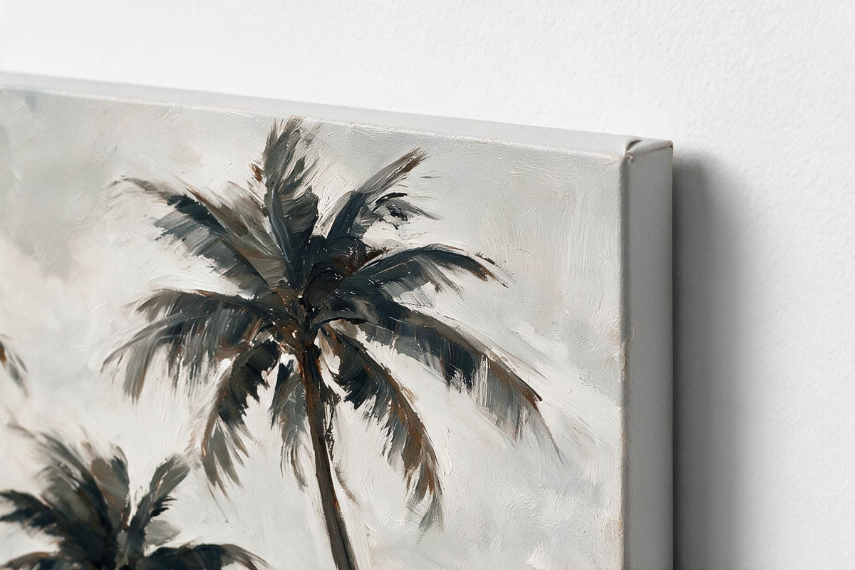 ARBYNART Impressionist Art | Three Palms in Coastal Haze