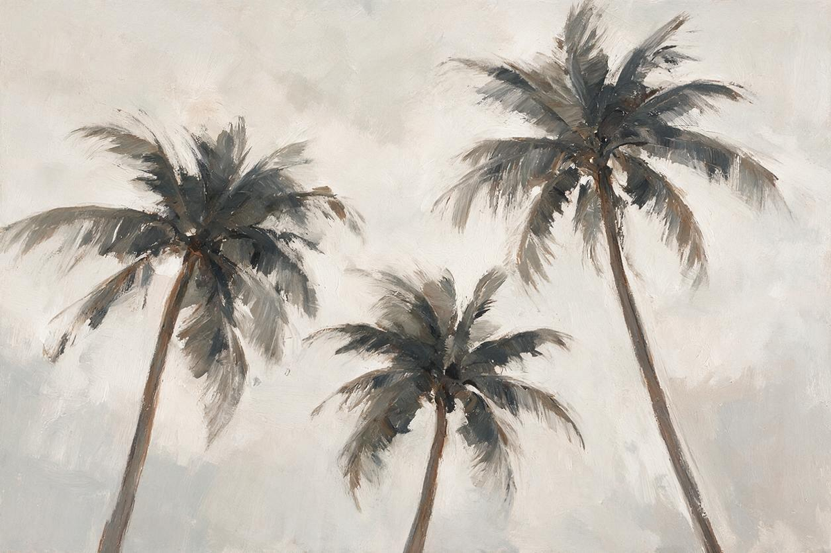 ARBYNART Impressionist Art | Three Palms in Coastal Haze