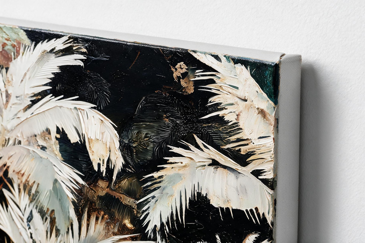 ARBYNART Abstract Art | Mint and Ivory Jungle Depths