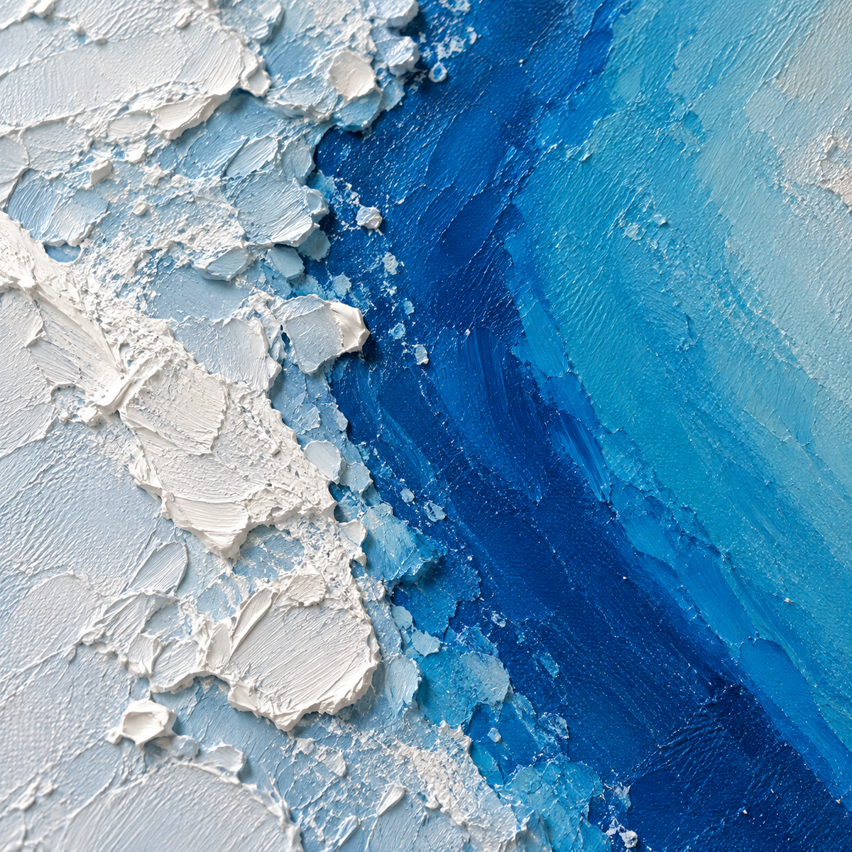 ARBYNART 3D Textured Art | One Swimmer in a Blue Channel