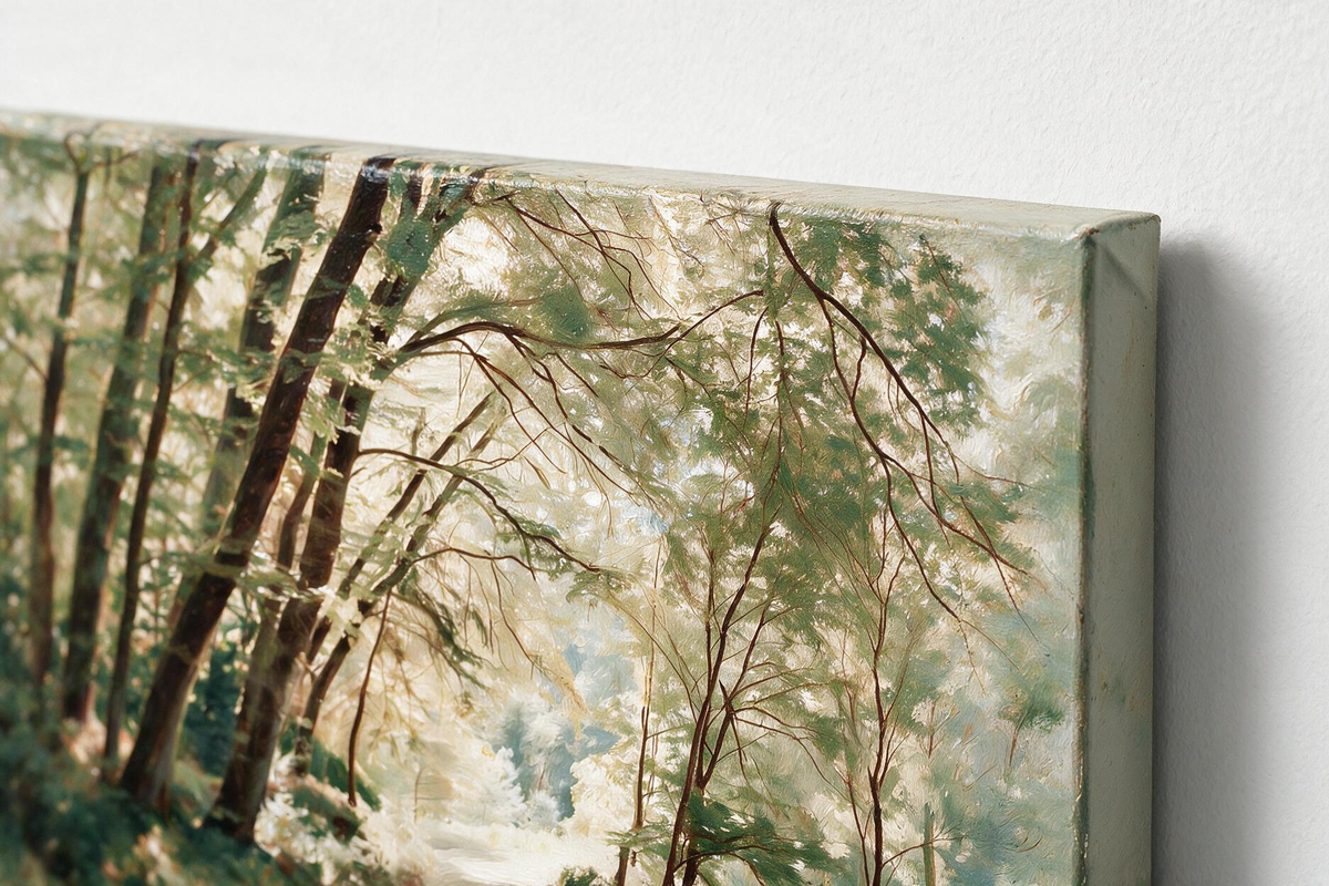 ARBYNART Impressionist Art | Leaning Trees over a Quiet Path