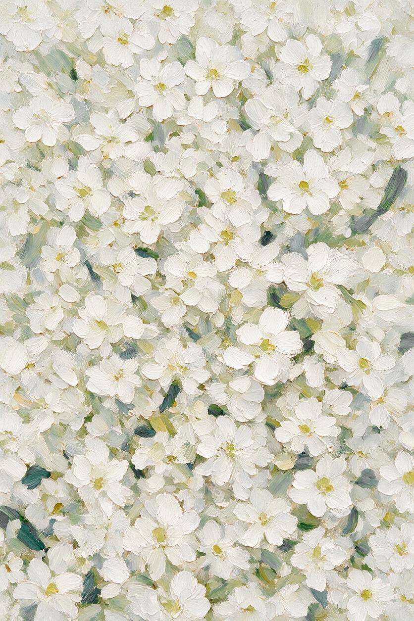 ARBYNART Abstract Art | Whispers of White Blossoms
