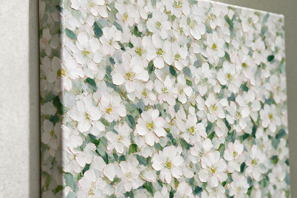 ARBYNART Abstract Art | Whispers of White Blossoms