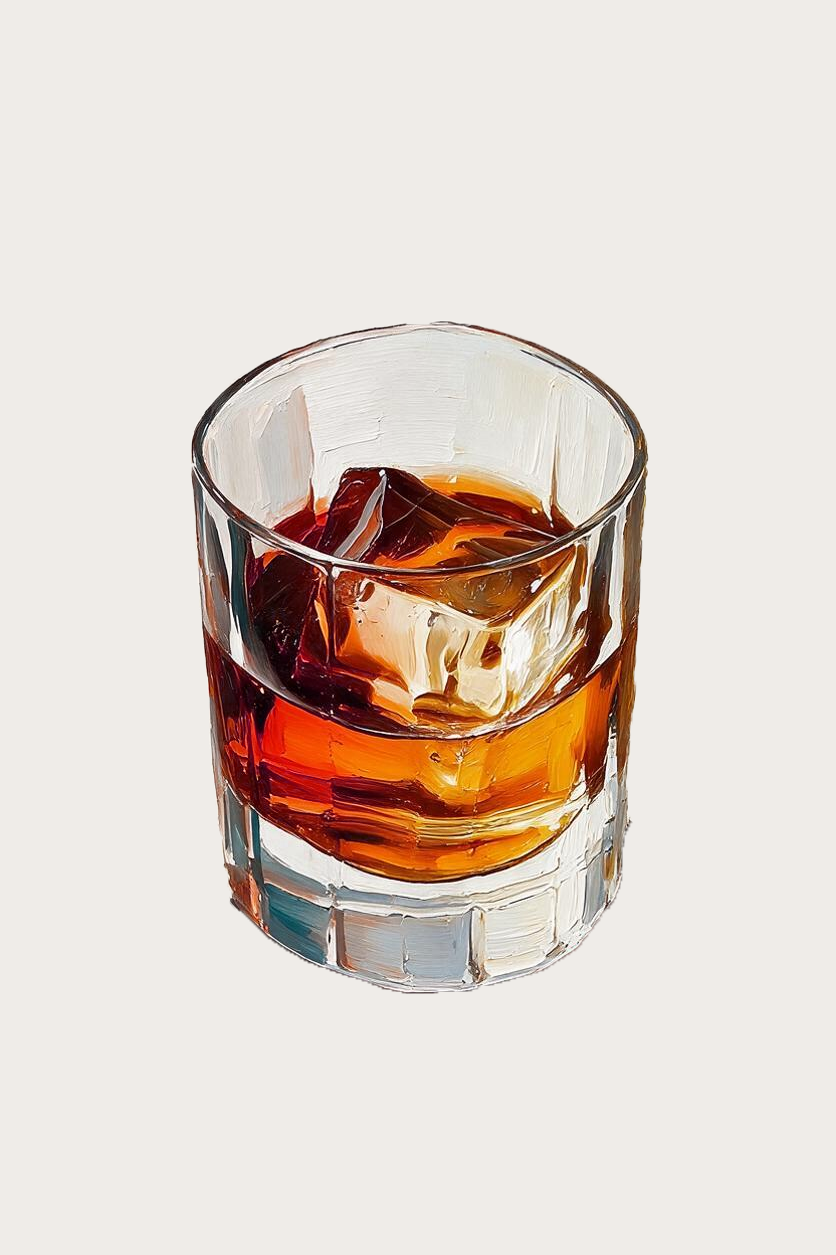 ARBYNART 3D Textured Art | Whiskey on the Rocks