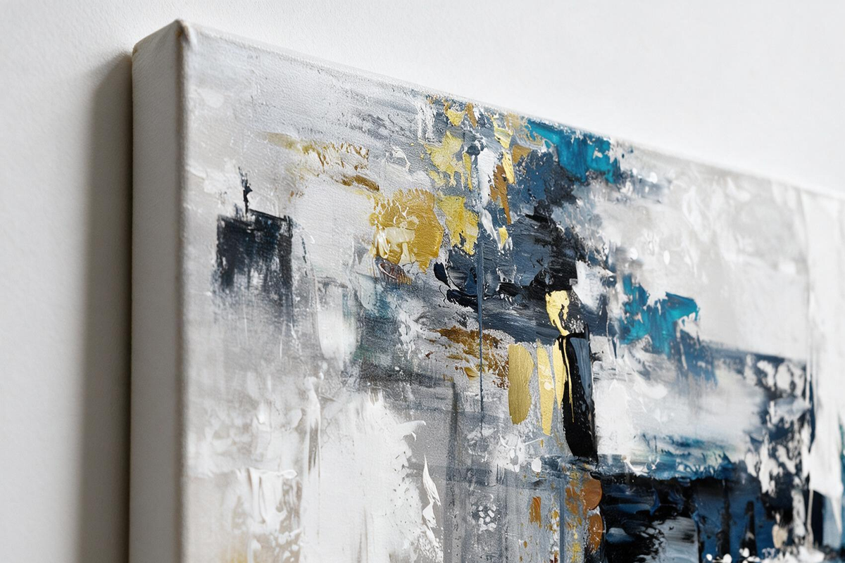 ARBYNART Abstract Art | Azure Echoes Beyond the Mist