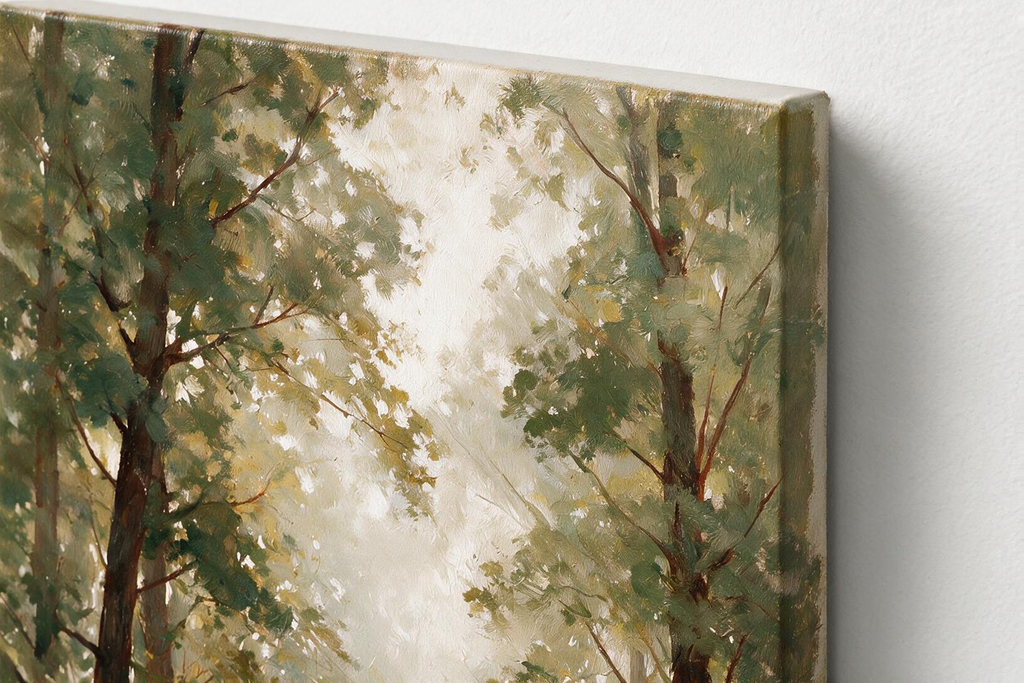 ARBYNART Impressionist Art | Tree Rows along a Sunlit Road