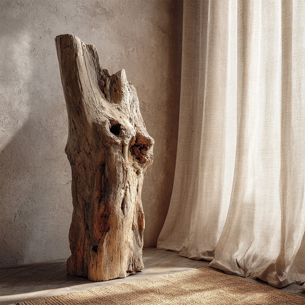 Weathered Monolith — botanical wood sculpture