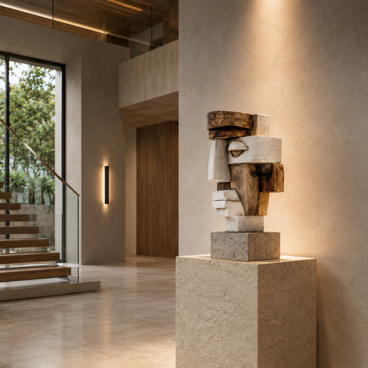 ARBYNART Abstract Cubist Face Sculpture