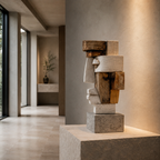 ARBYNART Abstract Cubist Face Sculpture