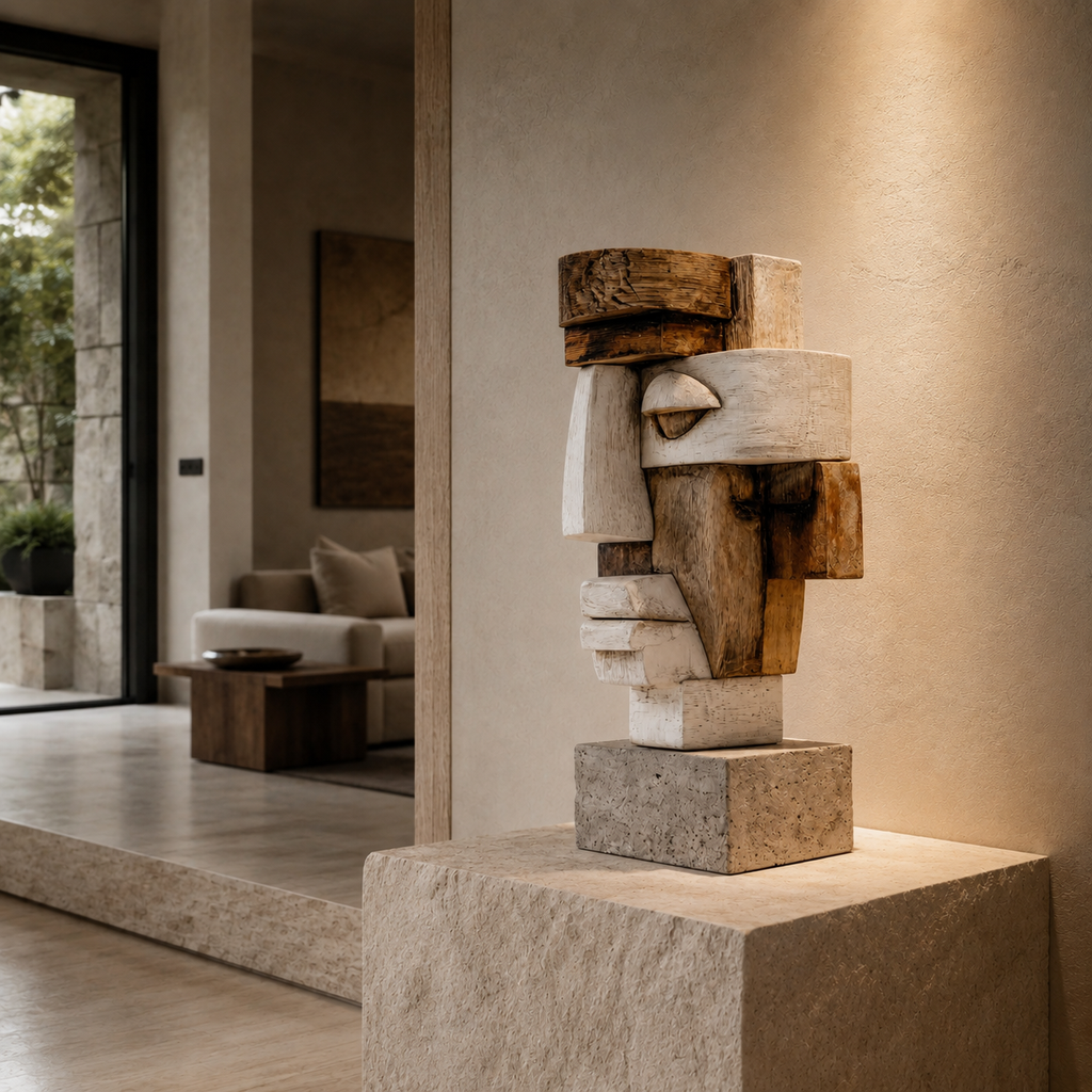 ARBYNART Abstract Cubist Face Sculpture