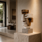 ARBYNART Abstract Cubist Face Sculpture