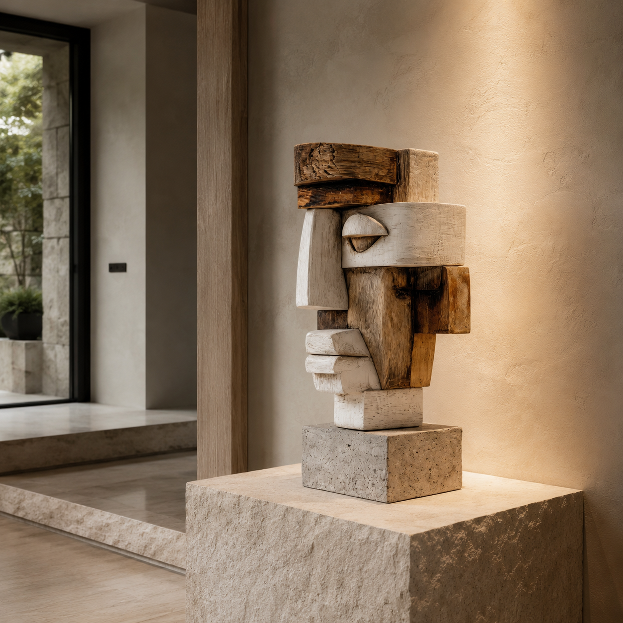 ARBYNART Abstract Cubist Face Sculpture